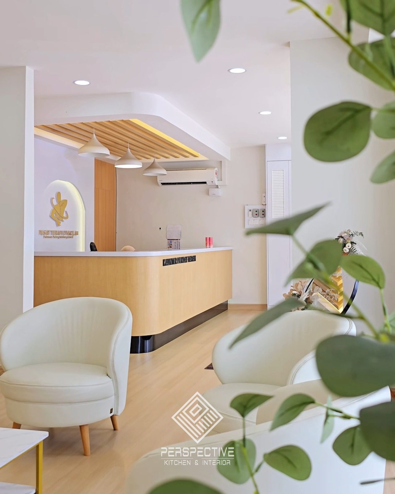 Bright reception area of Pusat Terapi Dr Mazlan